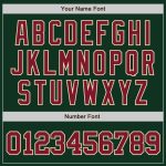 Custom Name and Number Authentic Baseball Jersey - Personalized Green Crimson-City Cream Team Apparel Personalized Green