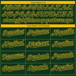 Personalized Oakland City Edition Green Gold 3D Authentic Baseball Jersey - Custom Name and Number Personalized Green Gold