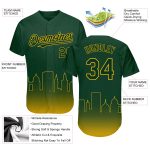 Personalized Oakland City Edition Green Gold 3D Authentic Baseball Jersey - Custom Name and Number Personalized Green Gold