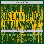 Custom Name & Number Baseball Jersey | Personalized Dripping Splatter Art in Green & Gold 3D Pattern Design Personalized