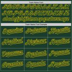Custom Personalized Green Gold Baseball Jersey with Name and Number - Authentic Sleeveless Team Apparel Personalized Green