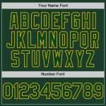Custom Personalized Green Gold Baseball Jersey with Name and Number - Authentic Sleeveless Team Apparel Personalized Green
