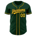 Personalized Green Gold Black Authentic Baseball Jersey for Men and Women Personalized Green Gold-Black Authentic Baseball