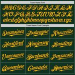 Custom Name and Number Personalized Green Gold-Black Baseball Jersey - Authentic Team Jersey Personalized Green Gold-Black