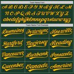 Personalized Green Gold Black Authentic Baseball Jersey for Men and Women Personalized Green Gold-Black Authentic Baseball