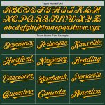 Custom Green Gold-Black Baseball Jersey with Personal Name & Number - Authentic Sleeveless Team Apparel Personalized Green