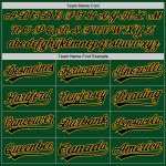 Custom Authentic Throwback Baseball Jersey - Personalized Green Gold-Black with Custom Name and Number Personalized Green