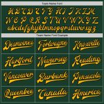 Personalized Green Gold Black Bomber Varsity Jacket Full-Snap Two Tone Letterman Personalized Green Gold-Black Bomber Full-Snap