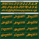 Customizable Green Gold-Black Mesh Throwback Baseball Jersey with Personalized Name and Number - Authentic Team Gear Personalized