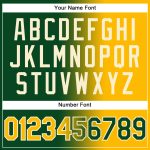 Custom Unisex Softball Jersey - Personalized Green Gold-Cream Gradient Two-Button with Name & Number Personalized Green Gold-Cream