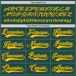 Custom Name and Number Green Gold Hockey Jersey - Personalized Team Jersey Personalized Green Gold Hockey Jersey Team Custom