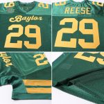 Custom Name and Number Personalized Green Gold Football Jersey - Authentic Mesh Team Jersey Personalized Green Gold Mesh