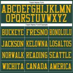 Custom Name and Number Personalized Green Gold Football Jersey - Authentic Mesh Team Jersey Personalized Green Gold Mesh