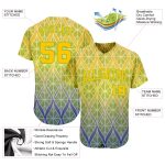 Customizable Green Gold Neon 3D Pattern Baseball Jersey with Personalized Name and Number - Authentic Team Apparel Personalized