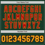 Custom Authentic Baseball Jersey with Personalized Name & Number - Green Gold-Red Team Colors Personalized Green Gold-Red