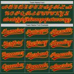 Custom Authentic Baseball Jersey with Personalized Name & Number - Green Gold-Red Team Colors Personalized Green Gold-Red
