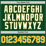 Custom Gradient Twinkle Star Baseball Jersey | Personalized Green Gold-White 3D Pattern with Name & Number Personalized Green
