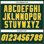 Personalized Authentic Baseball Jersey in Green Gold and White for Ultimate Team Spirit Personalized Green Gold-White Authentic