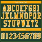 Custom Name and Number Authentic Green Gold-White Baseball Jersey - Personalized Team Jersey Personalized Green Gold-White