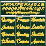 Personalized Authentic Baseball Jersey in Green Gold and White for Ultimate Team Spirit Personalized Green Gold-White Authentic