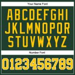 Custom Team Long Sleeve Performance T-Shirt with Personalized Name and Number - Green Gold-White Personalized Green Gold-White