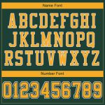 Custom Name and Number Green Gold-White Mesh Football Jersey - Personalized Authentic Team Jersey Personalized Green Gold-White