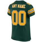 Custom Name and Number Green Gold-White Mesh Football Jersey - Personalized Authentic Team Jersey Personalized Green Gold-White
