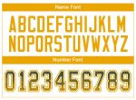 Custom Name Number Green Gold White Mesh Drift Football Jersey - Personalized Fashion Team Jersey Personalized Green Gold-White