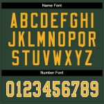 Custom Name and Number Mesh Football Jersey - Personalized Green Gold-White Design Personalized Green Gold-White Mesh Split