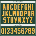 Custom Team Name and Number Green Gold-White Performance T-Shirt Personalized Green Gold-White Performance T-Shirt Team Custom