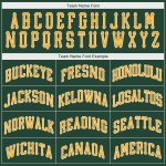 Custom Team Name and Number Green Gold-White Performance T-Shirt Personalized Green Gold-White Performance T-Shirt Team Custom