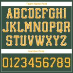 Custom Name Number Snapback Hat - Personalized Green and Gold-White Stitched Adjustable Cap Personalized Green Gold-White