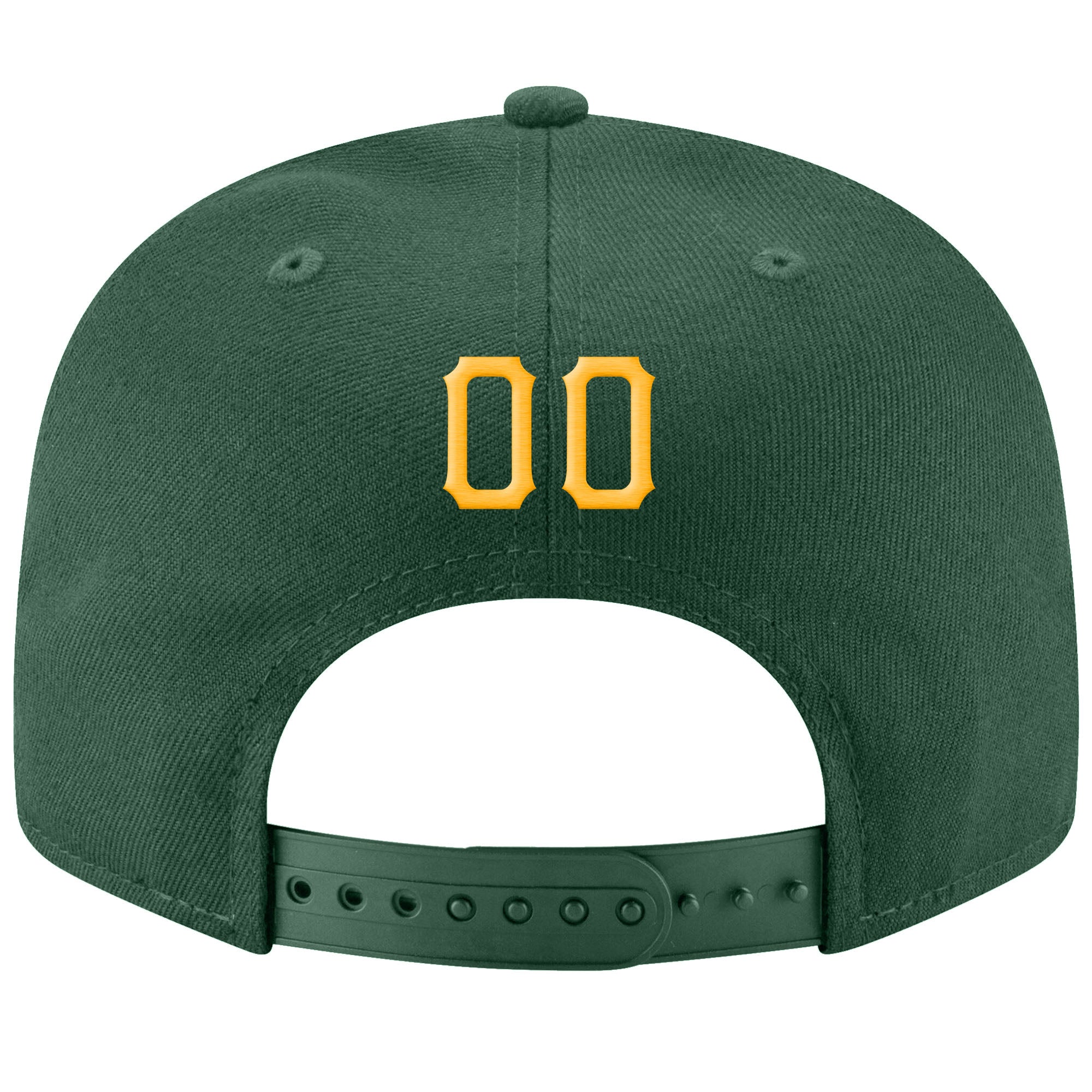 Personalized Green Gold-White Stitched Adjustable Snapback Hat Team Custom Name and Number Custom Name Number Snapback Hat - Personalized Green and Gold-White Stitched Adjustable Cap Personalized Green Gold-White - Image 3