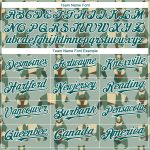 Custom Name and Number Personalized 3D Pattern Bear Baseball Jersey Green Grass Green-White Personalized Green Grass Green-White
