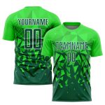 Custom Name and Number Soccer Jersey - Personalized Green Grass Green-White Sublimation Uniform Personalized Green Grass