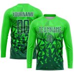 Custom Name and Number Soccer Jersey - Personalized Green Grass Green-White Sublimation Uniform Personalized Green Grass