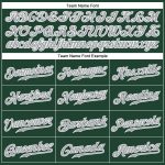 Custom Name and Number Baseball Jersey - Personalized Green Gray White Authentic Team Jersey Personalized Green Gray-White