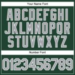 Custom Name and Number Baseball Jersey - Personalized Green Gray White Authentic Team Jersey Personalized Green Gray-White