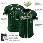 Personalized Authentic Green Cream Baseball Jersey for Men and Women Personalized Green Green-Cream Authentic Baseball Jersey