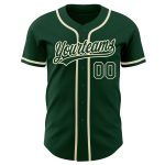 Personalized Authentic Green Cream Baseball Jersey for Men and Women Personalized Green Green-Cream Authentic Baseball Jersey