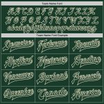 Custom Name Number Varsity Letterman Jacket Bomber in Green Cream - Personalized Full-Snap Team Jacket Personalized Green