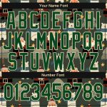 Custom Name and Number Christmas 3D Performance T-Shirt in Green-Cream for Team - Personalized Apparel Personalized Green