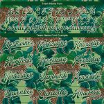 Custom Name and Number Personalized Tropical Tiger 3D Pattern Bomber Varsity Jacket with Palms Personalized Green Green-Cream