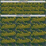 Custom Baseball Jersey with 3D Green-Gold Pattern, Slant Lines, Personalized Name and Number, Authentic Team Gear Personalized
