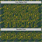 Custom Baseball Jersey with 3D Green-Gold Pattern, Slant Lines, Personalized Name and Number, Authentic Team Gear Personalized