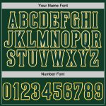Personalized Authentic Baseball Jersey in Green and Green-Gold Colors Personalized Green Green-Gold Authentic Baseball Jersey