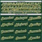 Personalized Authentic Baseball Jersey in Green and Green-Gold Colors Personalized Green Green-Gold Authentic Baseball Jersey