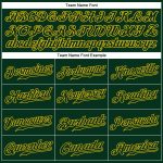 Custom Name and Number Authentic Baseball Jersey - Personalized Green Green-Gold Team Jersey Personalized Green Green-Gold
