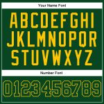 Custom Name and Number Personalized Green-Gold Baseball Jersey - Authentic Sleeveless Team Apparel Personalized Green Green-Gold
