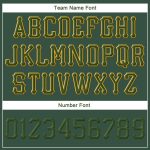 Custom Personalized Adjustable Snapback Hat with Green and Gold Stitching - Team Name and Number Personalized Green Green-Gold